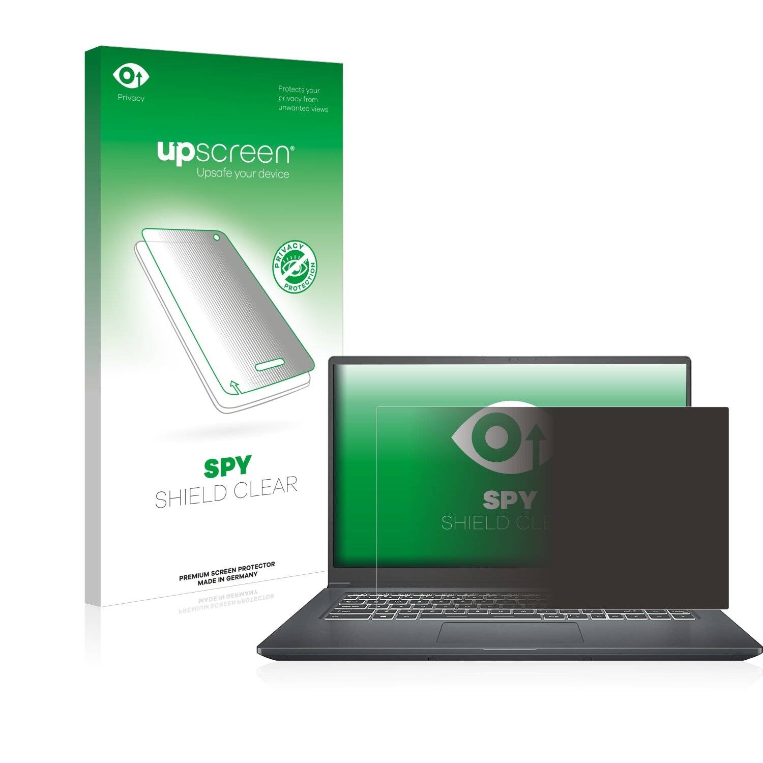 upscreen Spy Shield Clear Premium Blickschutzfolie für MSI Modern 15
