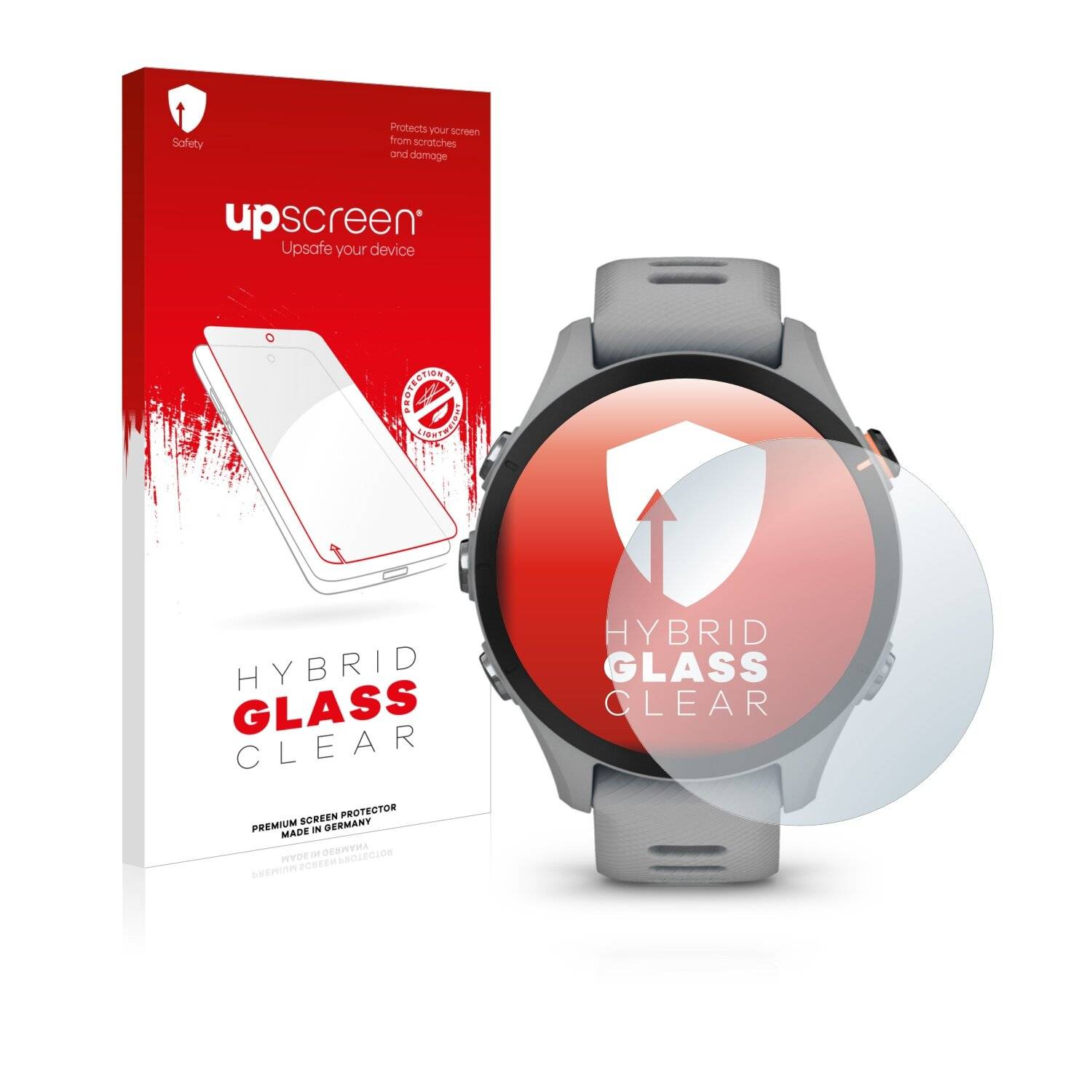 upscreen Flexible Schutz Glas Folie für Garmin Forerunner 255S Schutzglas 9H Hybridglas Klar