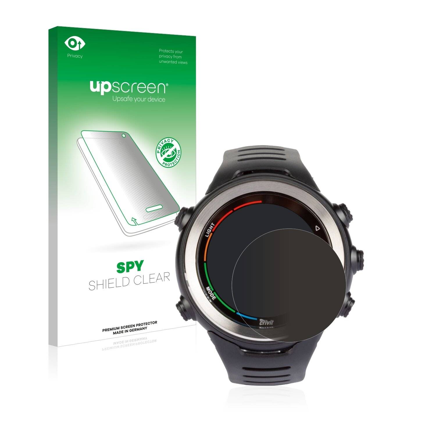 upscreen Spy Shield Clear Premium Blickschutzfolie für Crivit