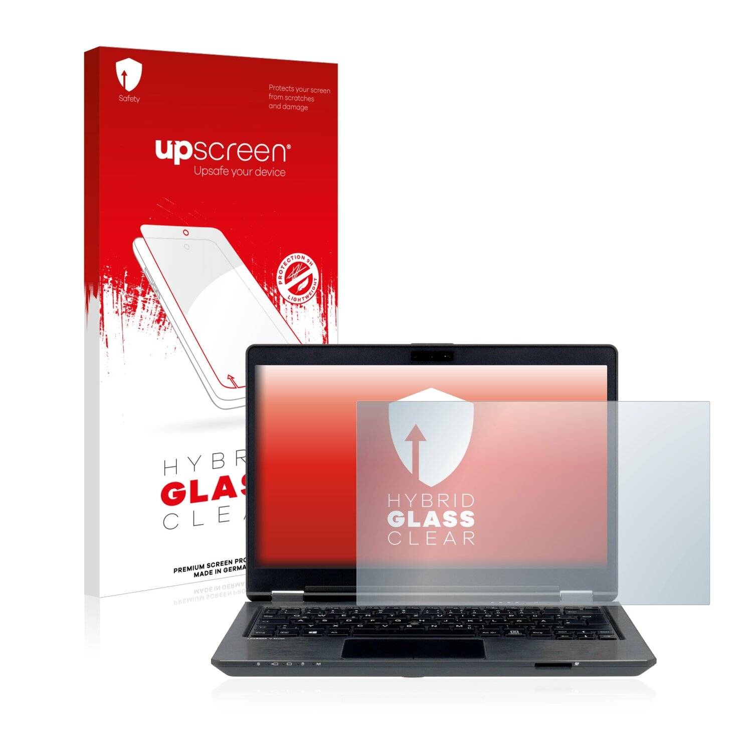 upscreen Hybrid Glass Clear Premium Schutzglas Folie für Fujitsu Lifebook