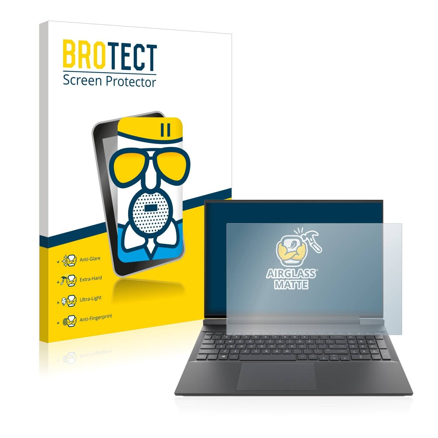 BROTECT AirGlass Matte Schutzglas Folie für HP Victus