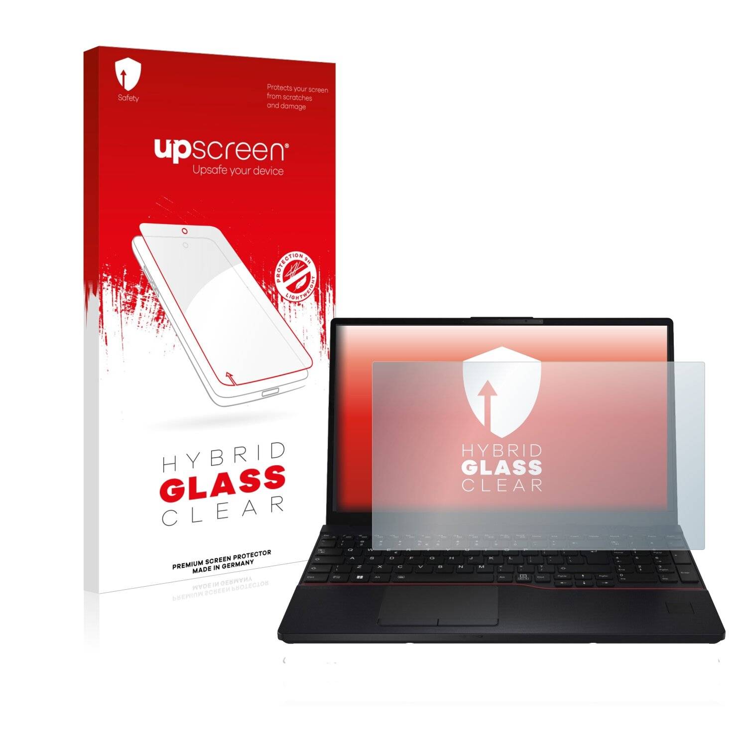 upscreen Hybrid Glass Clear Premium Schutzglas Folie für Fujitsu Lifebook