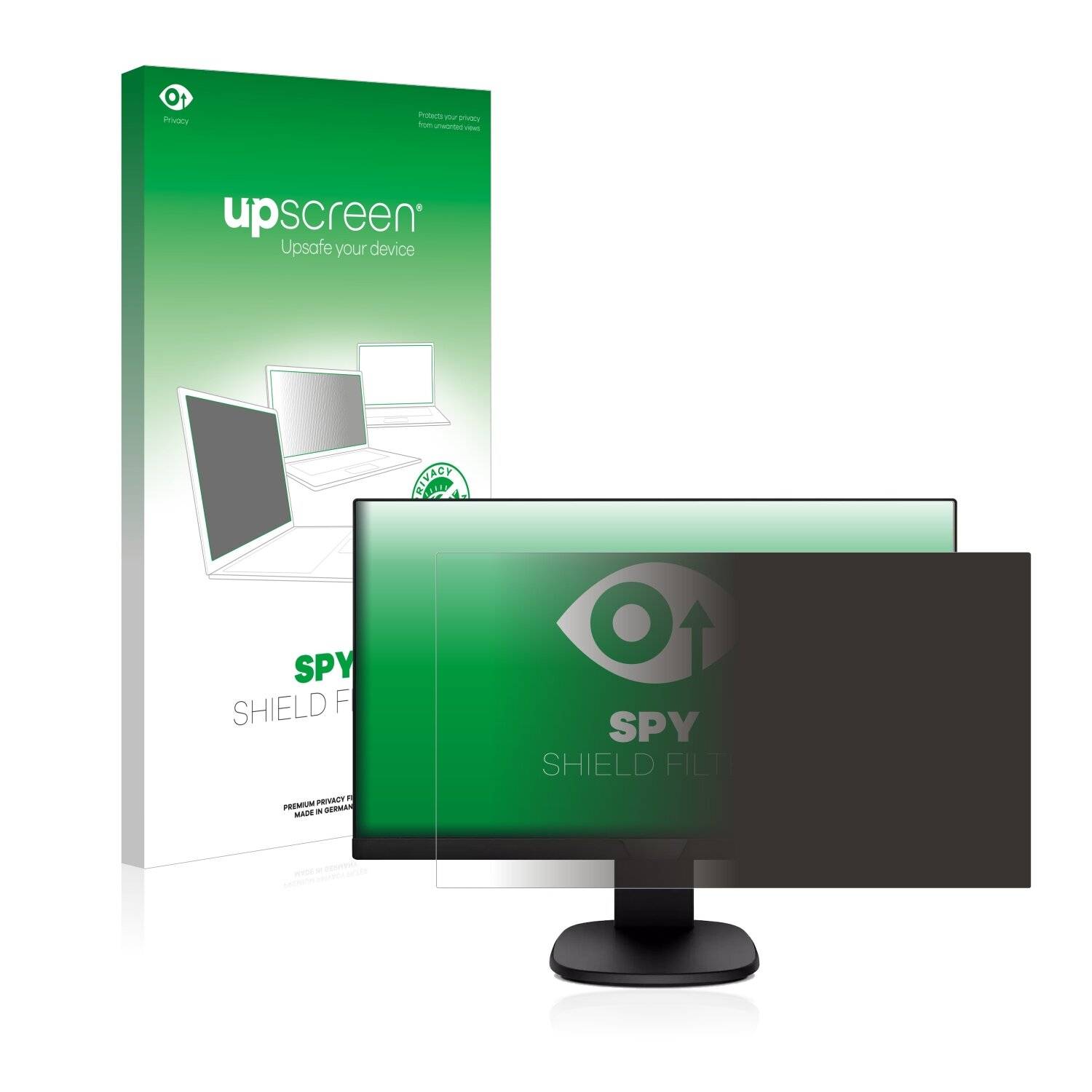 upscreen Blickschutzfilter für Philips 243S7EJMB/00 Blaulichtfilter Sichtschutz Privacy Anti Spy abnehmbar