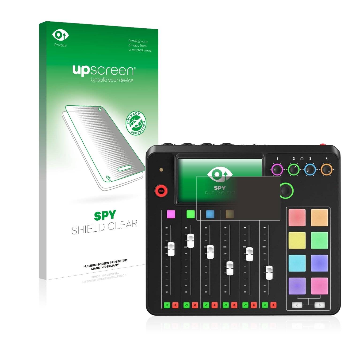 upscreen Spy Shield Clear Premium Blickschutzfolie für Rode Rodecaster Pro