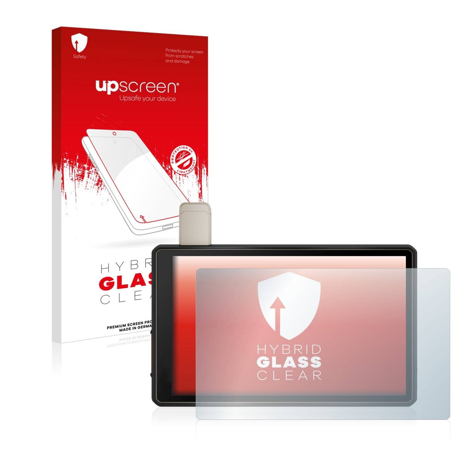 upscreen Hybrid Glass Clear Premium Schutzglas Folie für Garmin Tread XL