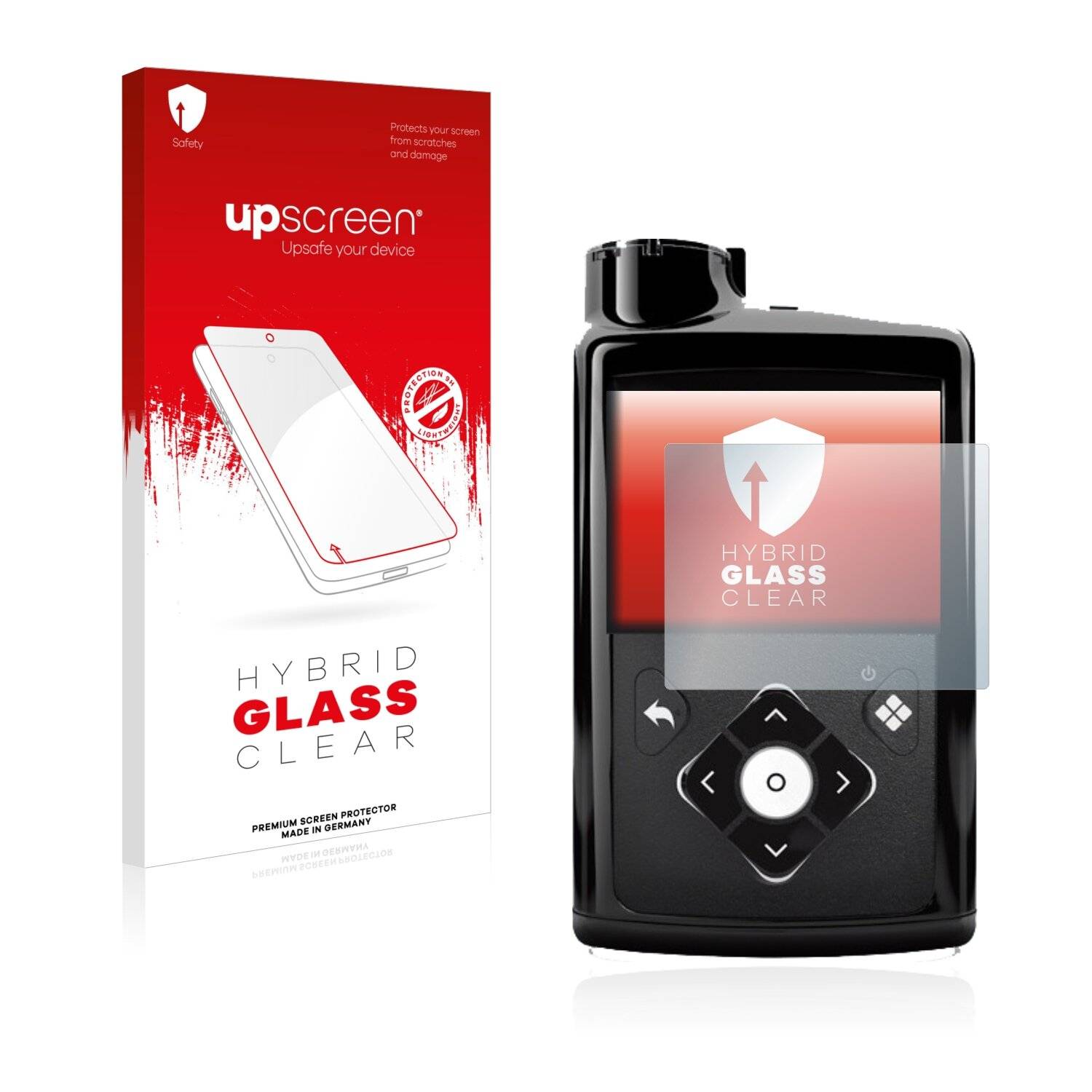 upscreen Flexible Schutz Glas Folie für Medtronic Minimed 780G Schutzglas 9H Hybridglas Klar