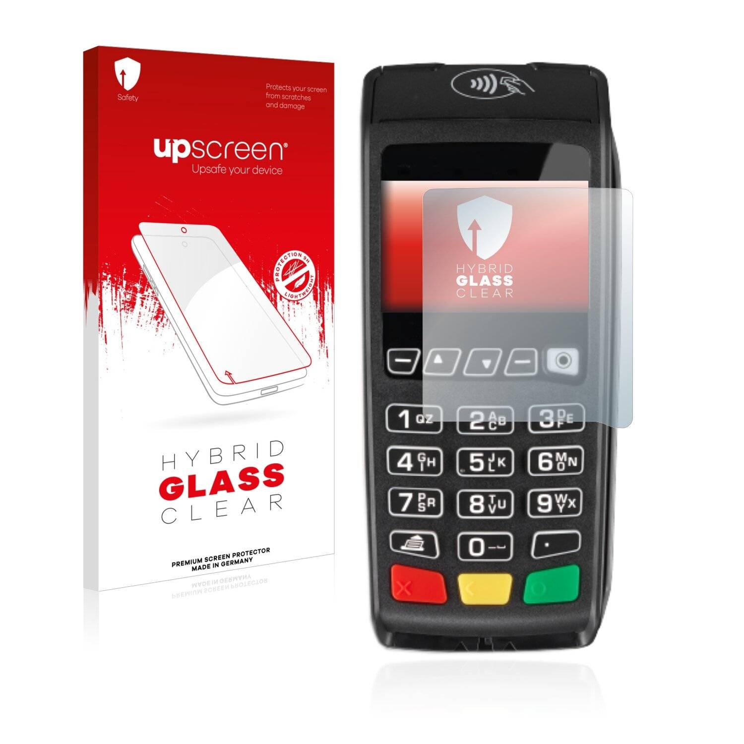 upscreen Hybrid Glass Clear Premium Schutzglas Folie für Ingenico
