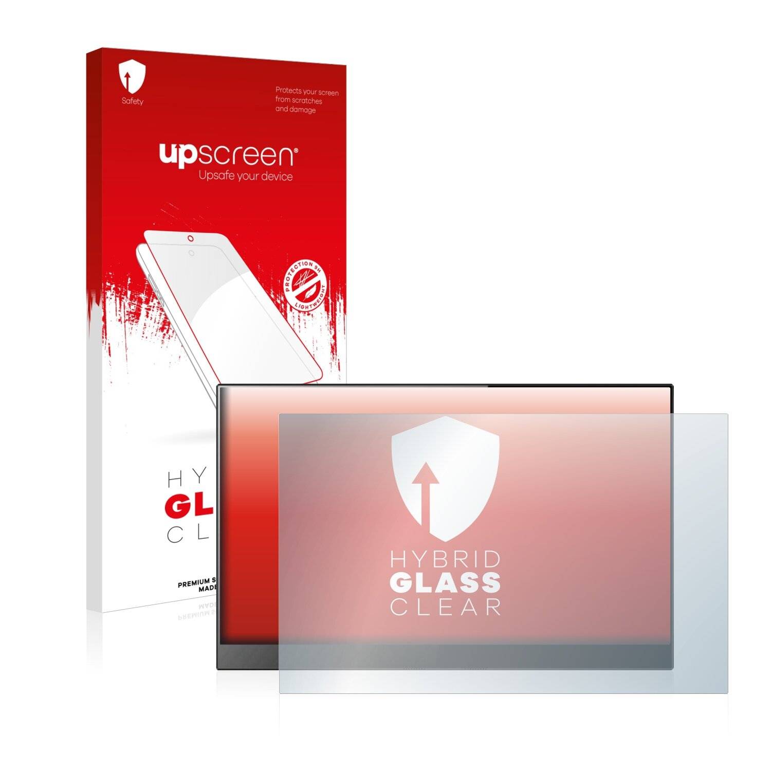 upscreen Hybrid Glass Clear Premium Schutzglas Folie für Hannspree