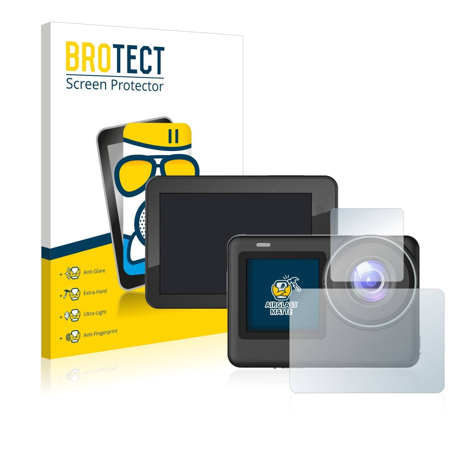 BROTECT AirGlass Matte Schutzglas Folie für SJCAM SJ10 Pro Dual