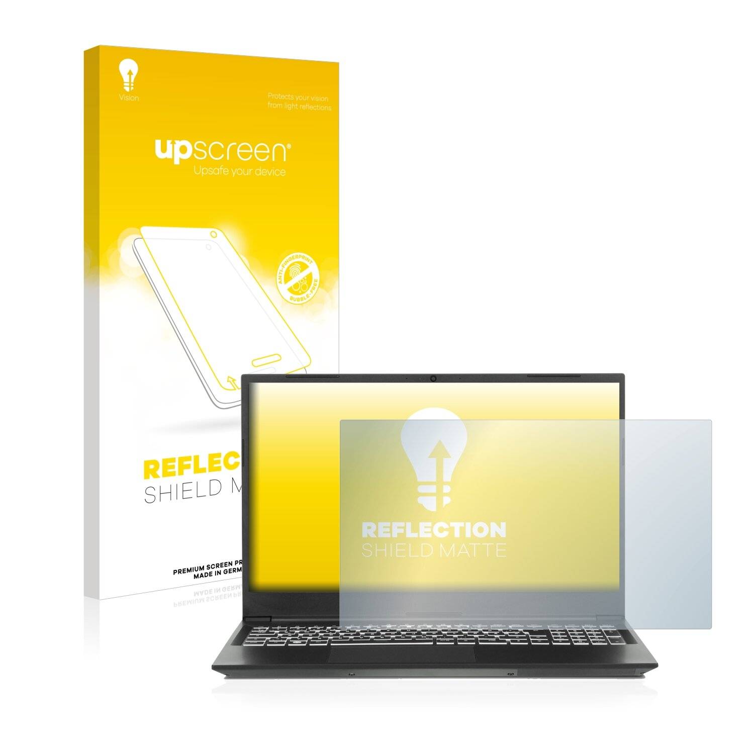 upscreen Reflection Shield Matte Premium Displayschutzfolie für Tuxedo Aura 15
