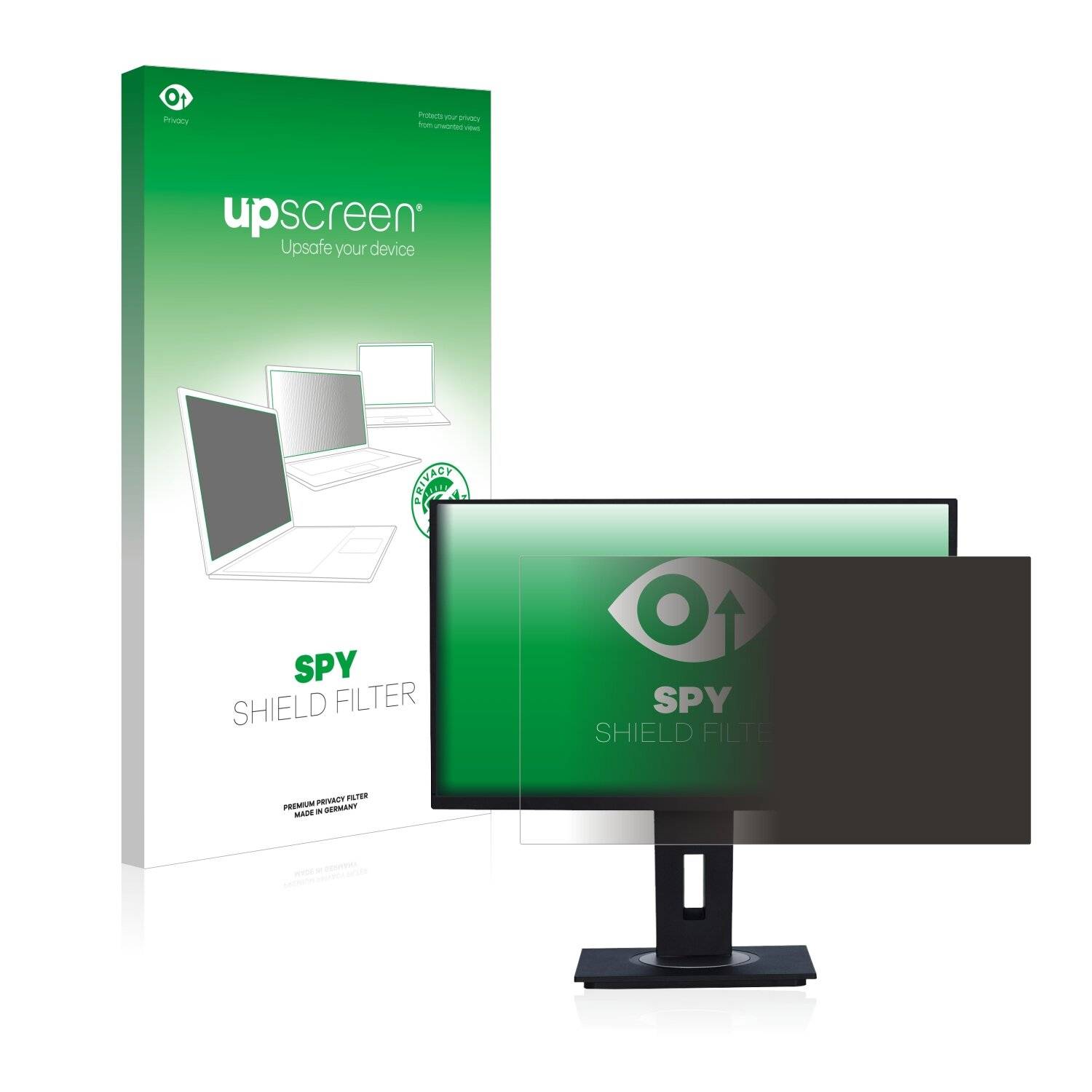 upscreen Blickschutzfilter für ViewSonic VG2448 Blaulichtfilter Sichtschutz Privacy Anti Spy abnehmbar