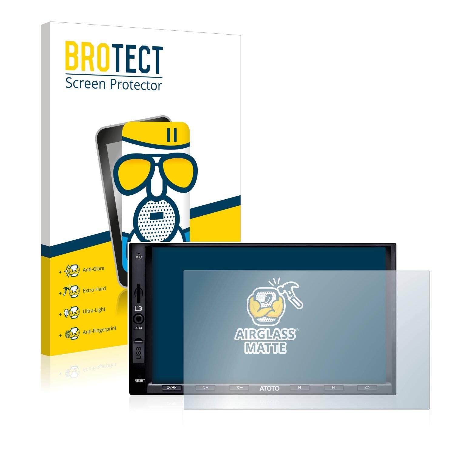 BROTECT AirGlass Matte Schutzglas Folie für Atoto A6