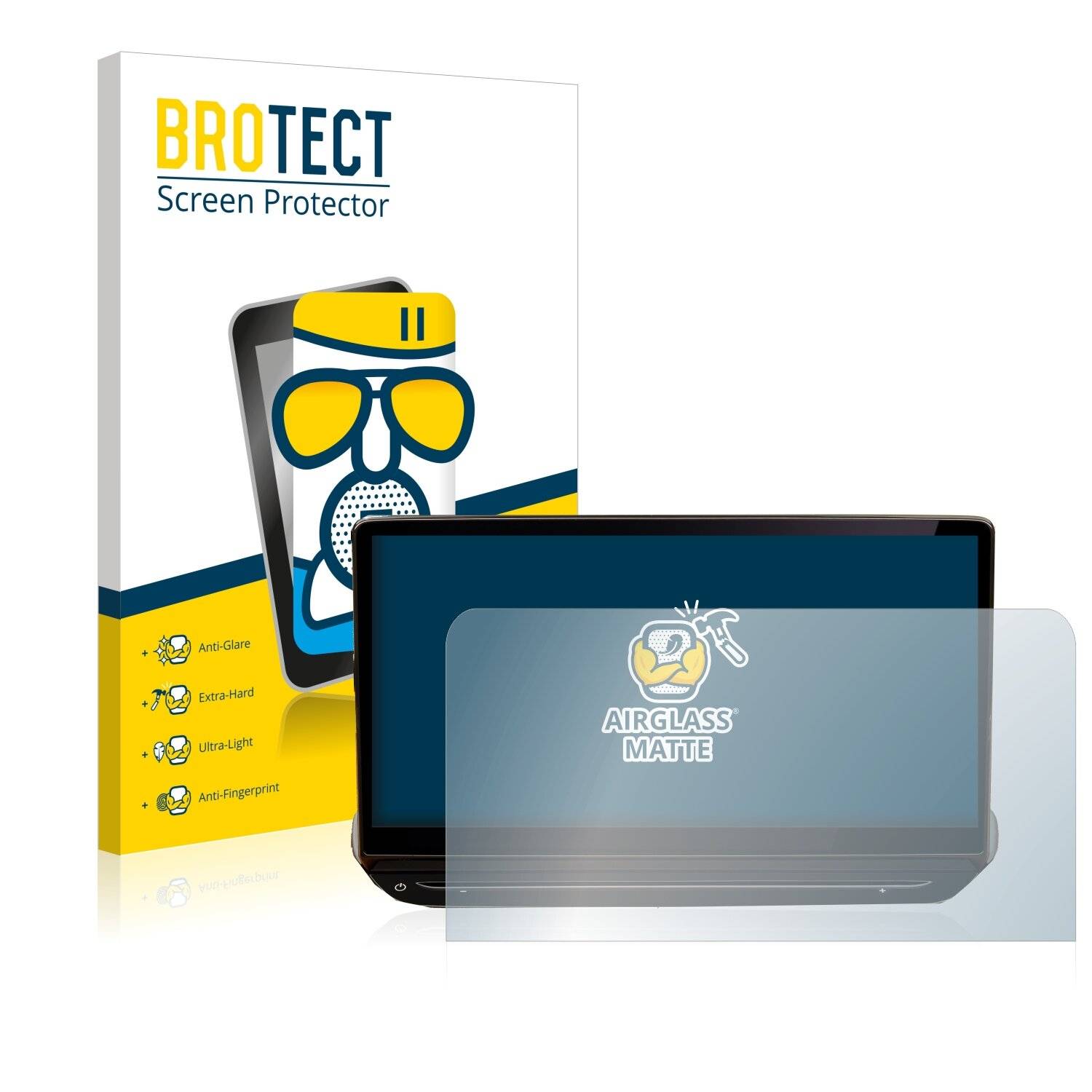 BROTECT AirGlass Matte Schutzglas Folie für Skoda Enyaq IV50 Infotainment 10
