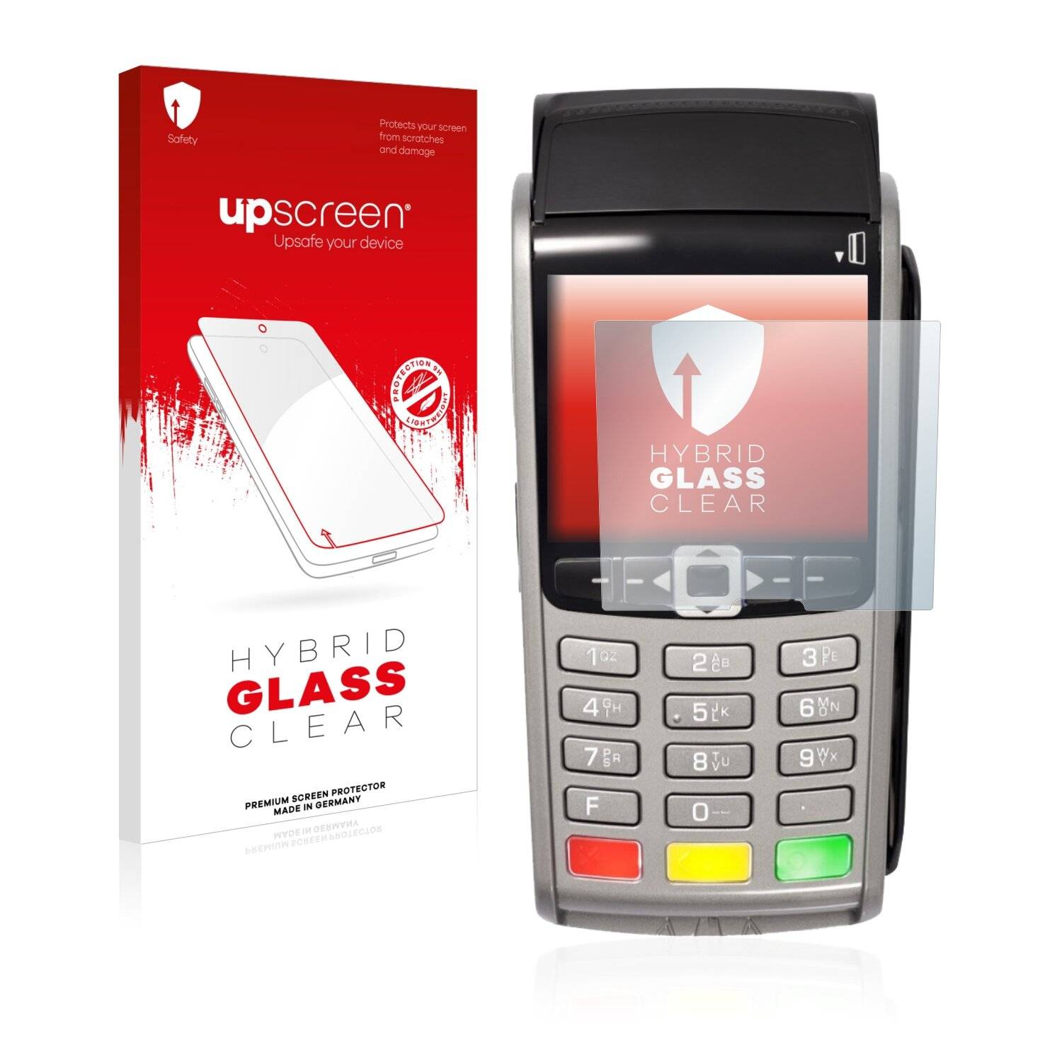 upscreen Hybrid Glass Clear Premium Schutzglas Folie für Ingenico iWL