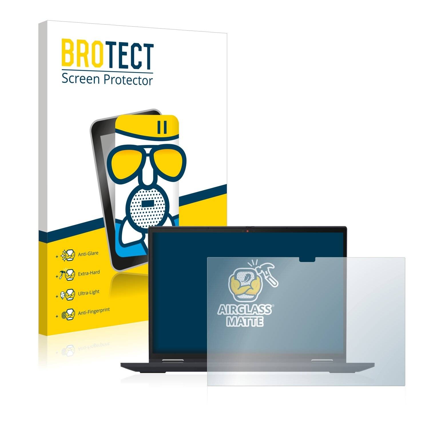BROTECT AirGlass Matt Glas Schutz Folie für Lenovo ThinkPad X13 Yoga Gen 3