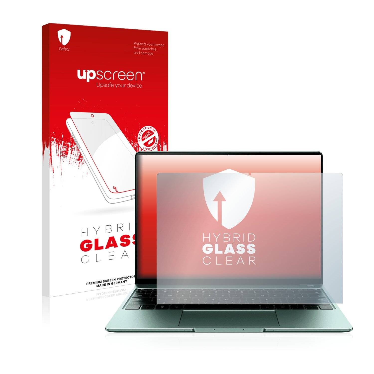 upscreen Hybrid Glass Clear Premium Schutzglas Folie für Huawei MateBook
