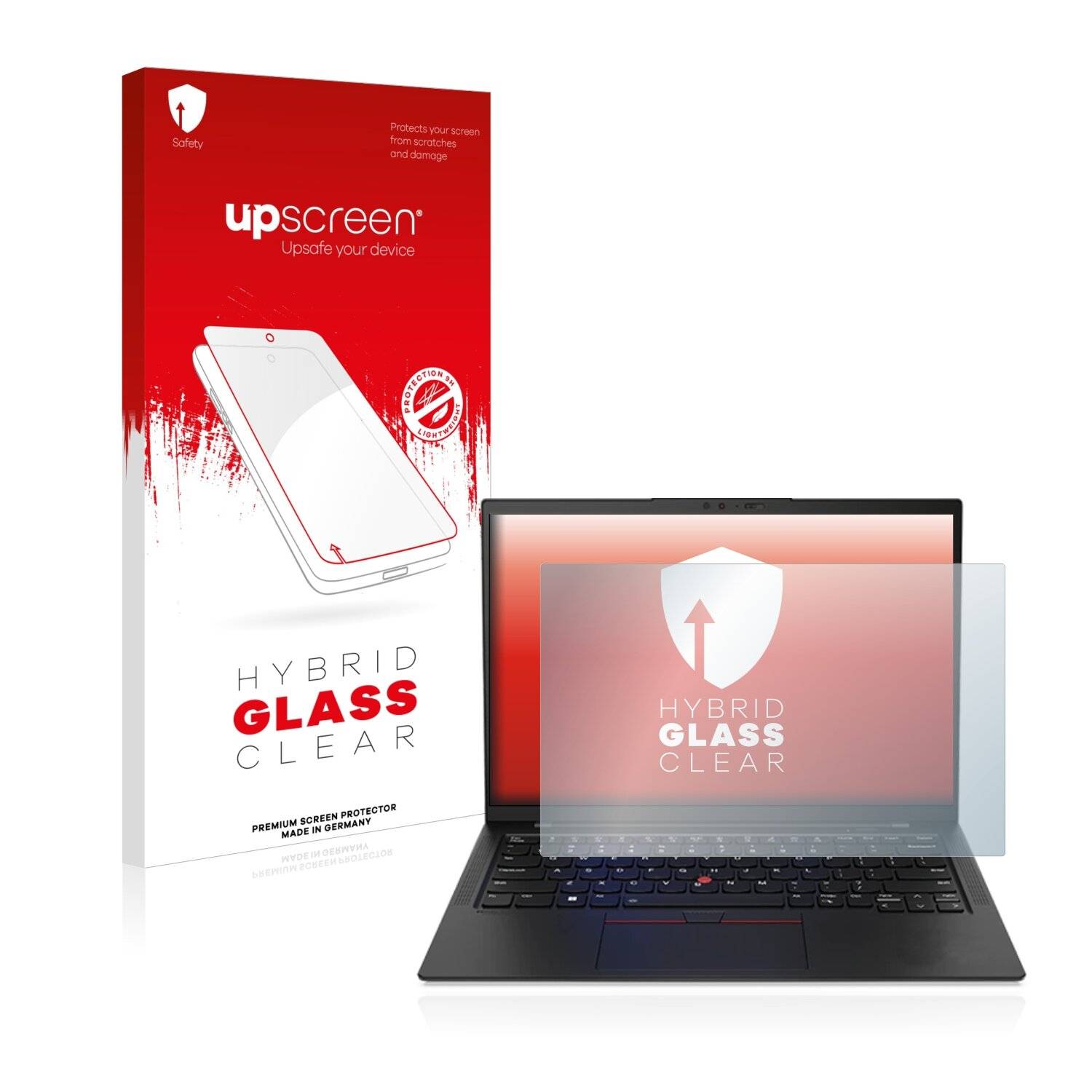 upscreen Hybrid Glass Clear Premium Schutzglas Folie für Lenovo ThinkPad X1 Carbon Touch 14