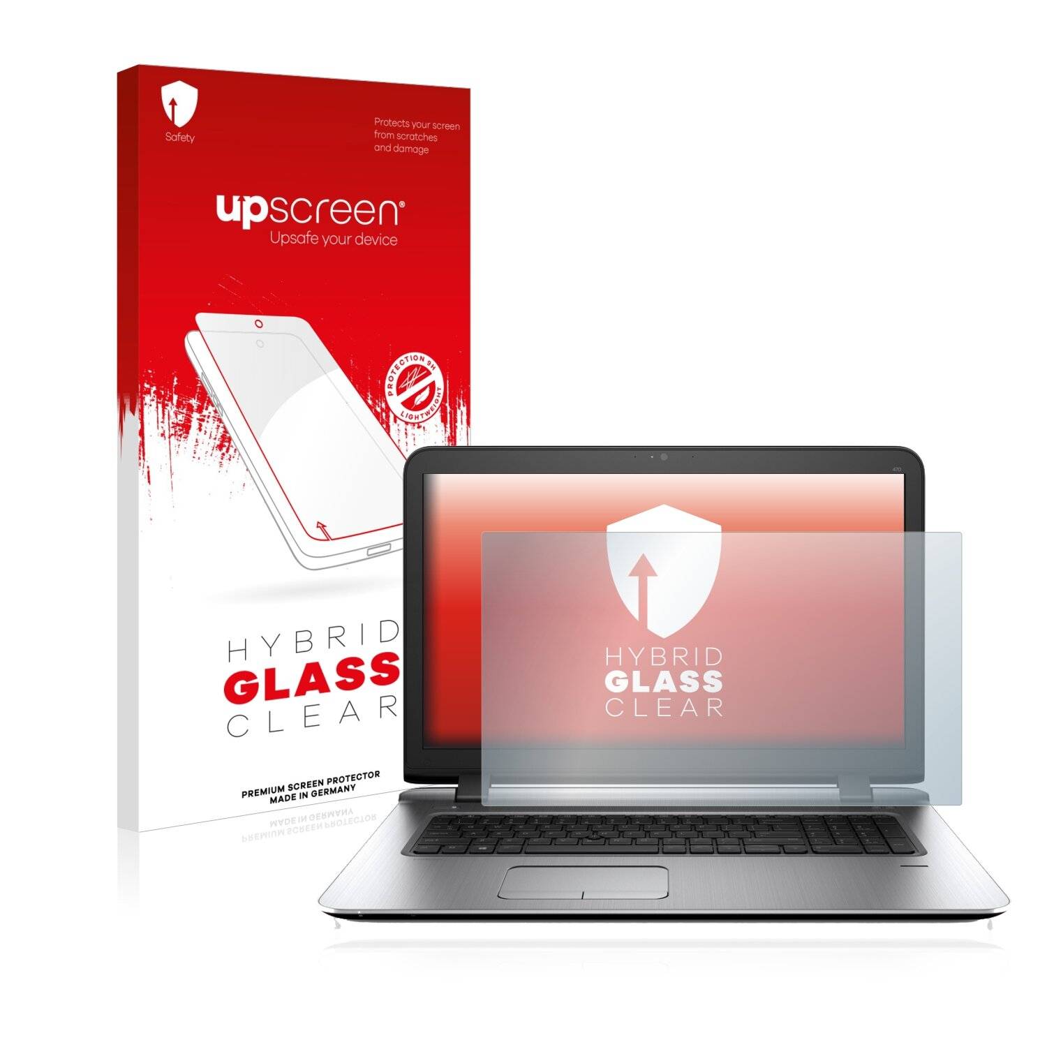 upscreen Hybrid Glass Clear Premium Schutzglas Folie für HP ProBook 470