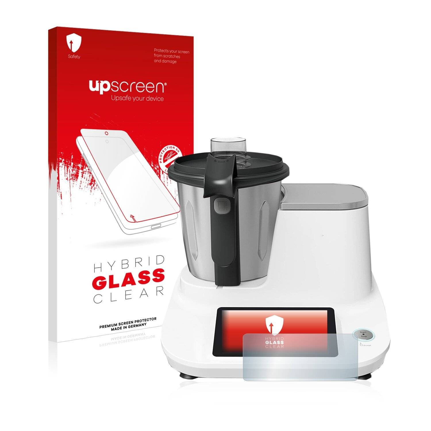 upscreen Hybrid Glass Clear Premium Schutzglas Folie für Moulinex Click&Cook