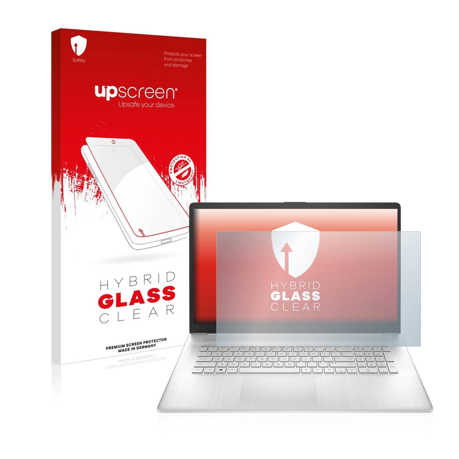 upscreen Hybrid Glass Clear Premium Schutzglas Folie für HP