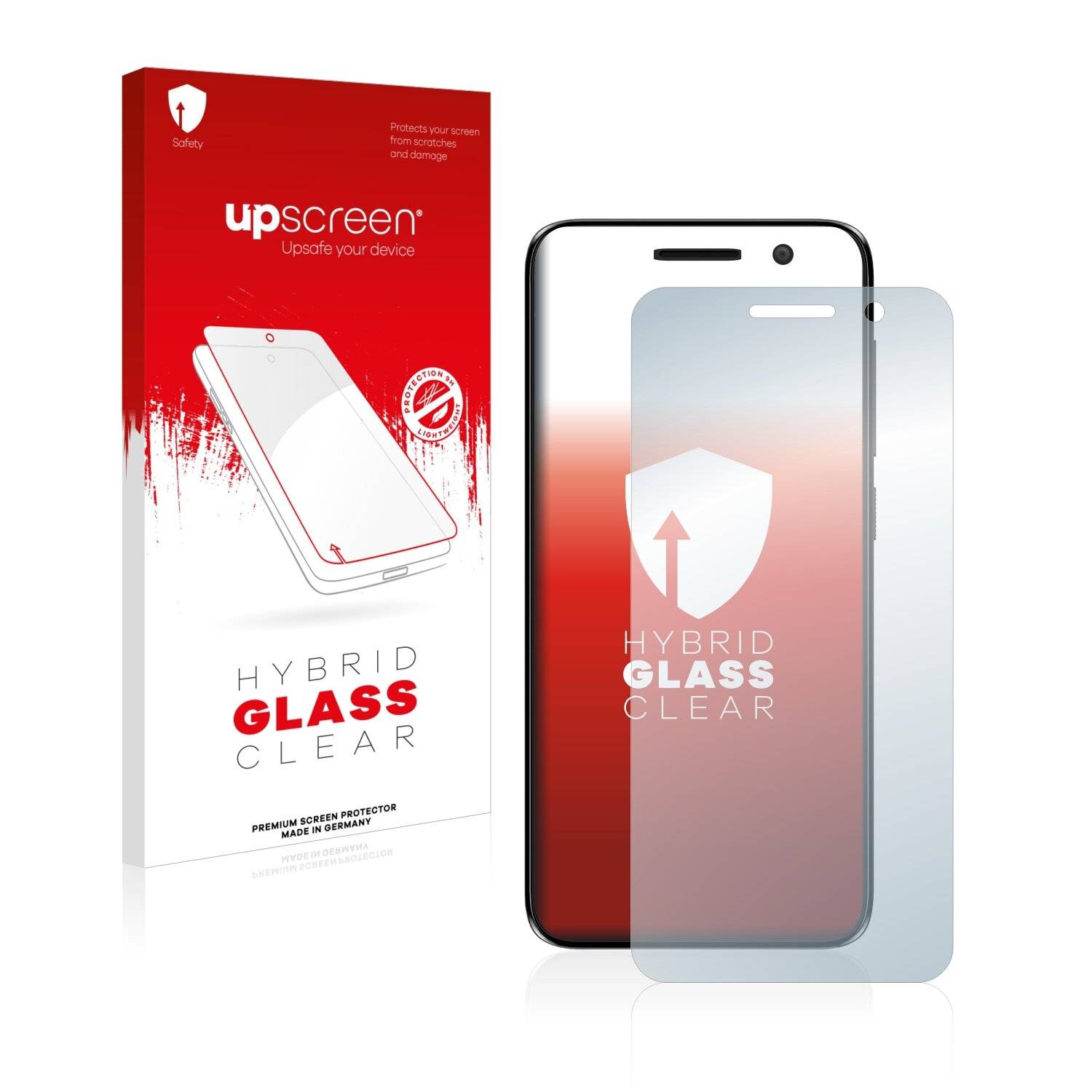upscreen Flexible Panzerglasfolie für Alcatel 1 (2018) Schutzglas 9H Hybridglas Klar