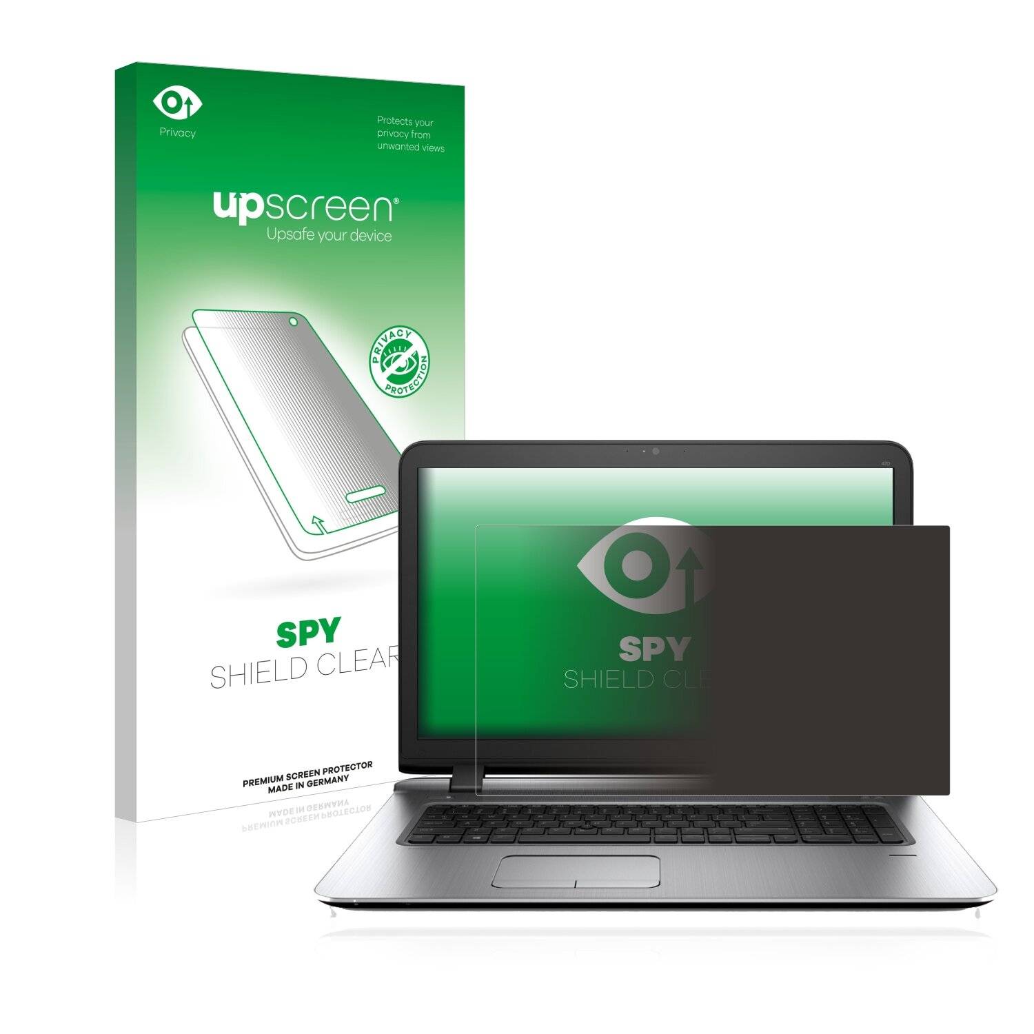 upscreen Spy Shield Clear Premium Blickschutzfolie für HP ProBook 470