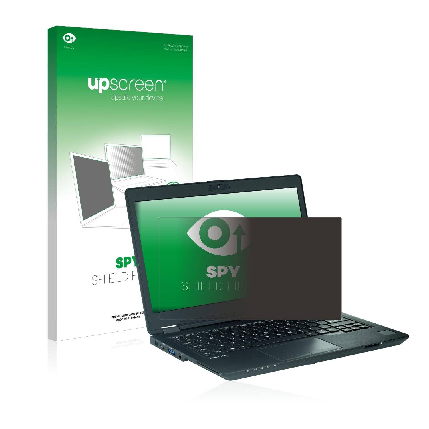 upscreen Blickschutzfilter für Fujitsu Lifebook U729 Blaulichtfilter Sichtschutz Privacy Anti Spy abnehmbar