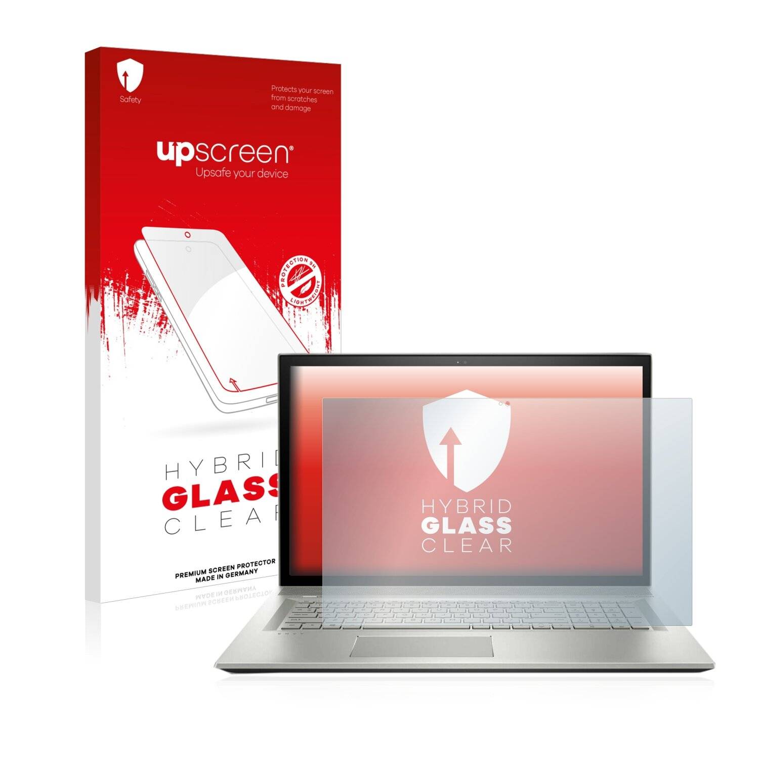 upscreen Hybrid Glass Clear Premium Schutzglas Folie für HP Envy