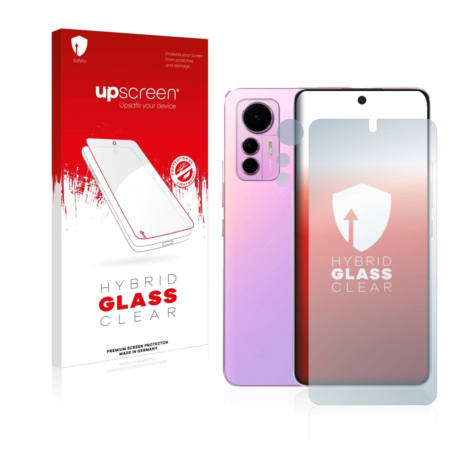 upscreen Flexible Schutz Glas Folie für Xiaomi 12 Lite (Display+Kamera) Schutzglas 9H Hybridglas Klar