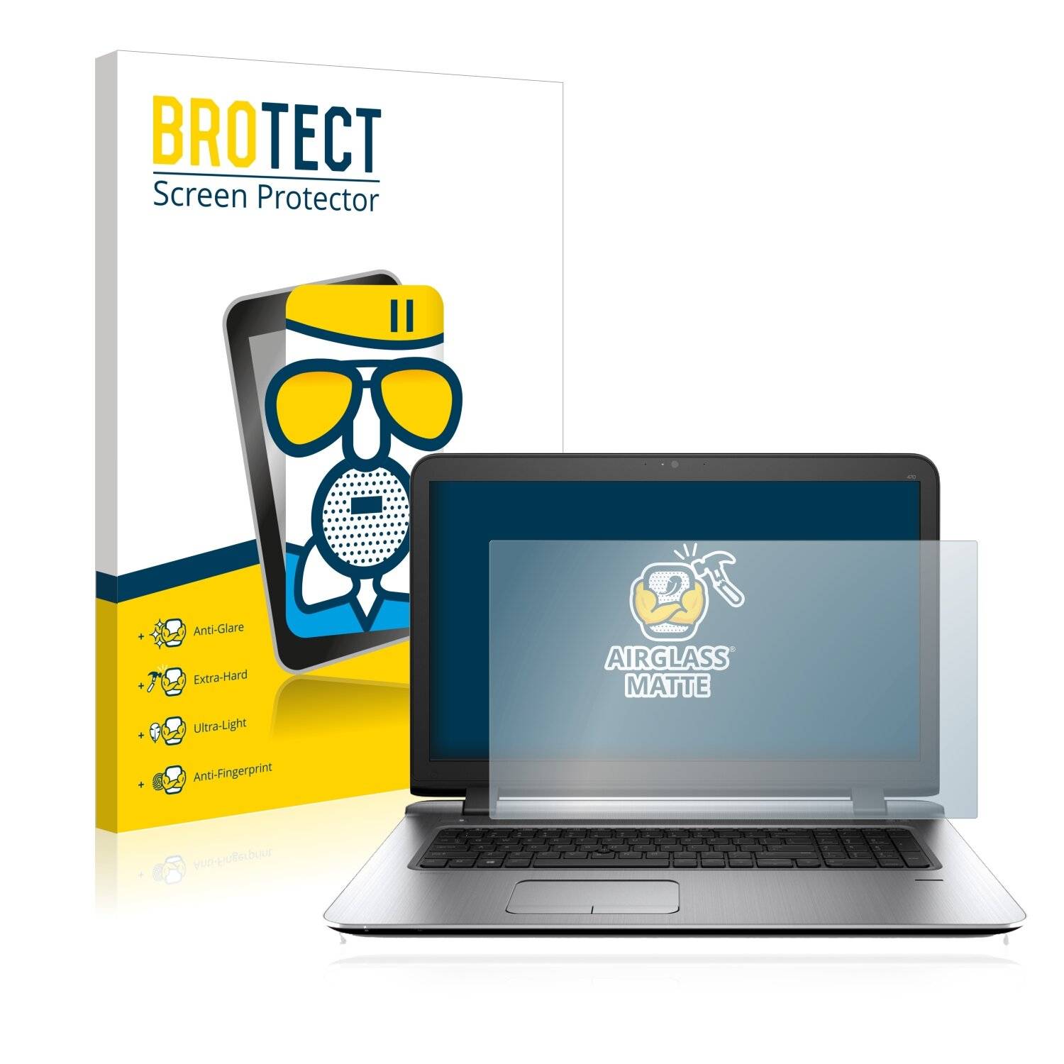 BROTECT AirGlass Matte Schutzglas Folie für HP ProBook 470