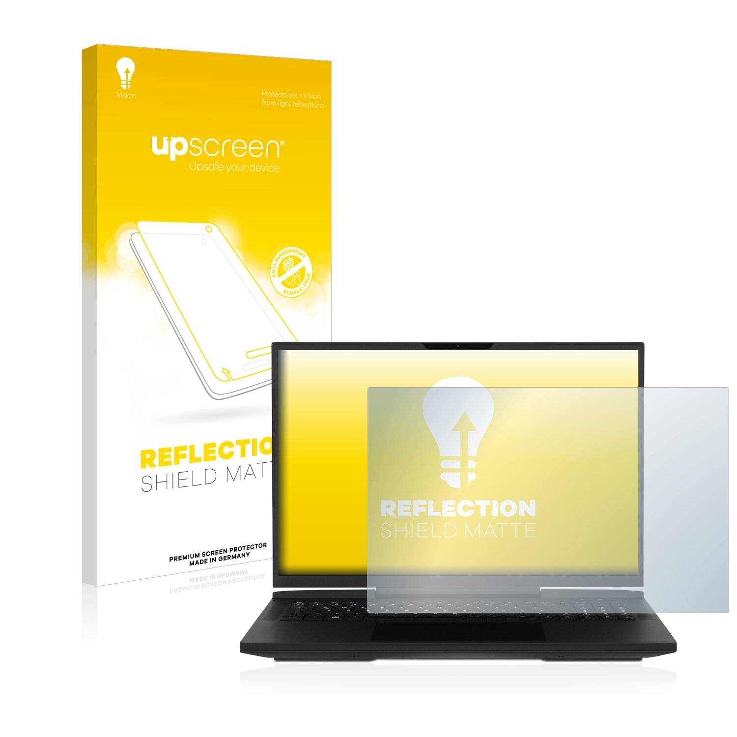upscreen Reflection Shield Matte Premium Displayschutzfolie für Tuxedo Stellaris 17