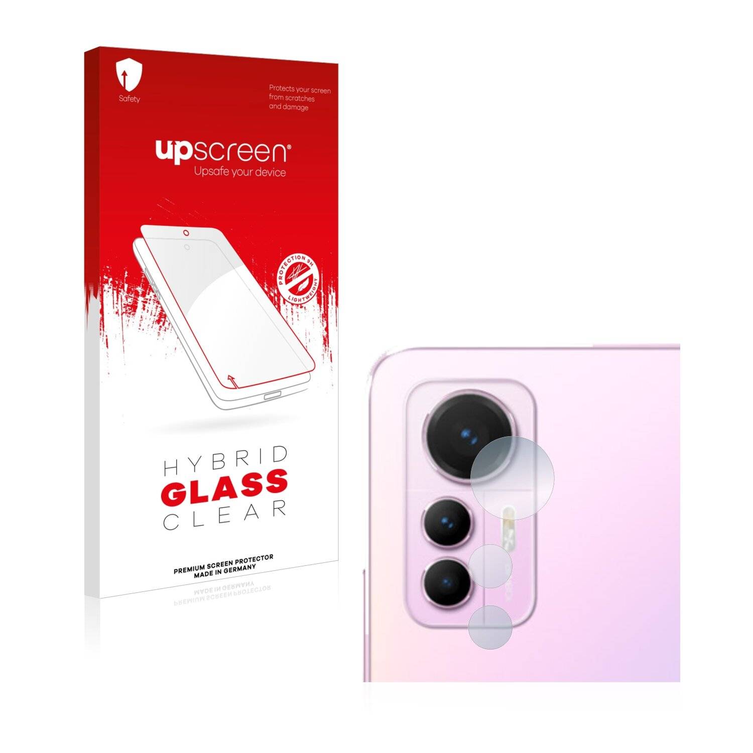 upscreen Flexible Schutz Glas Folie für Xiaomi 12 Lite (NUR Kameraschutz) Schutzglas 9H Hybridglas Klar