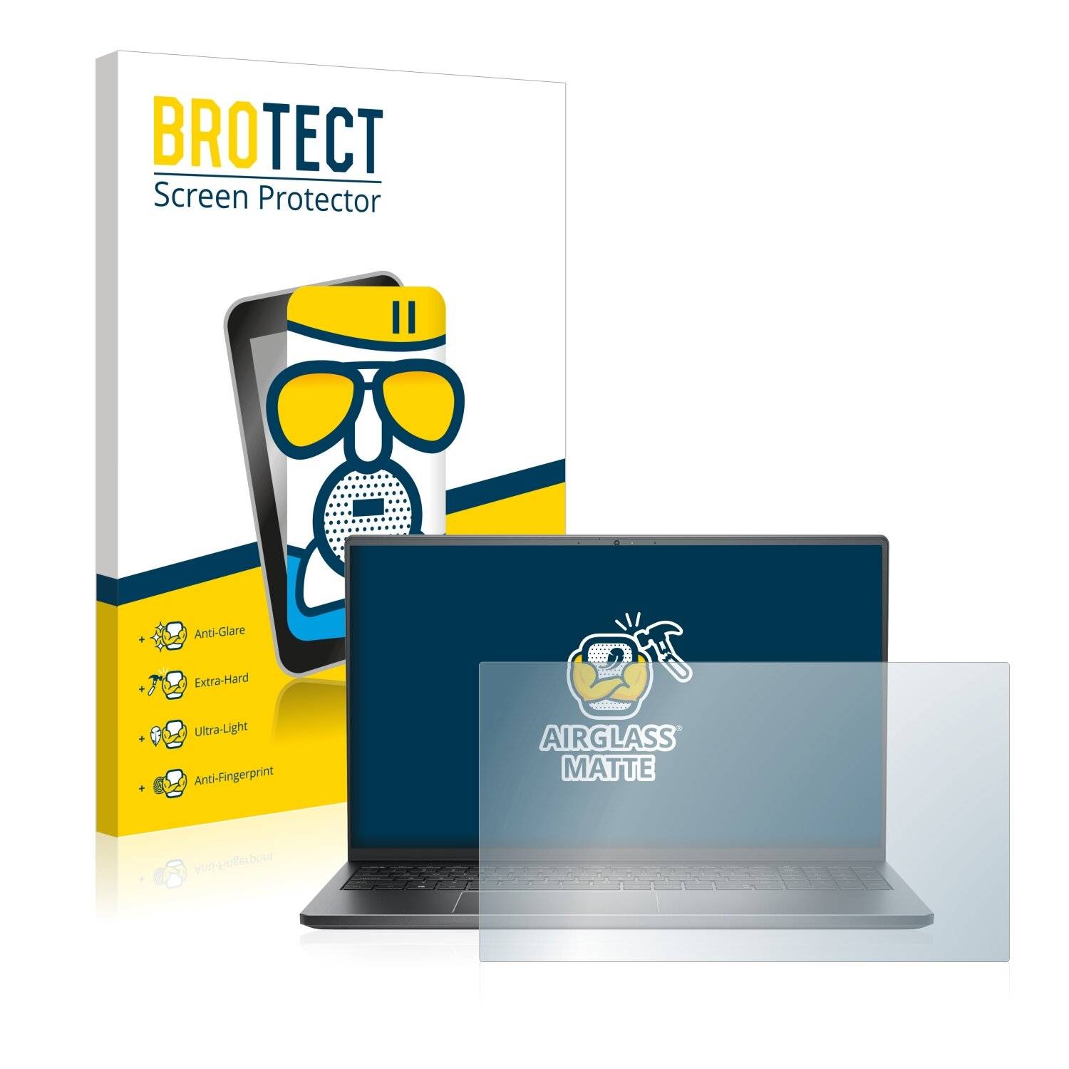 BROTECT AirGlass Matte Schutzglas Folie für Dell Vostro