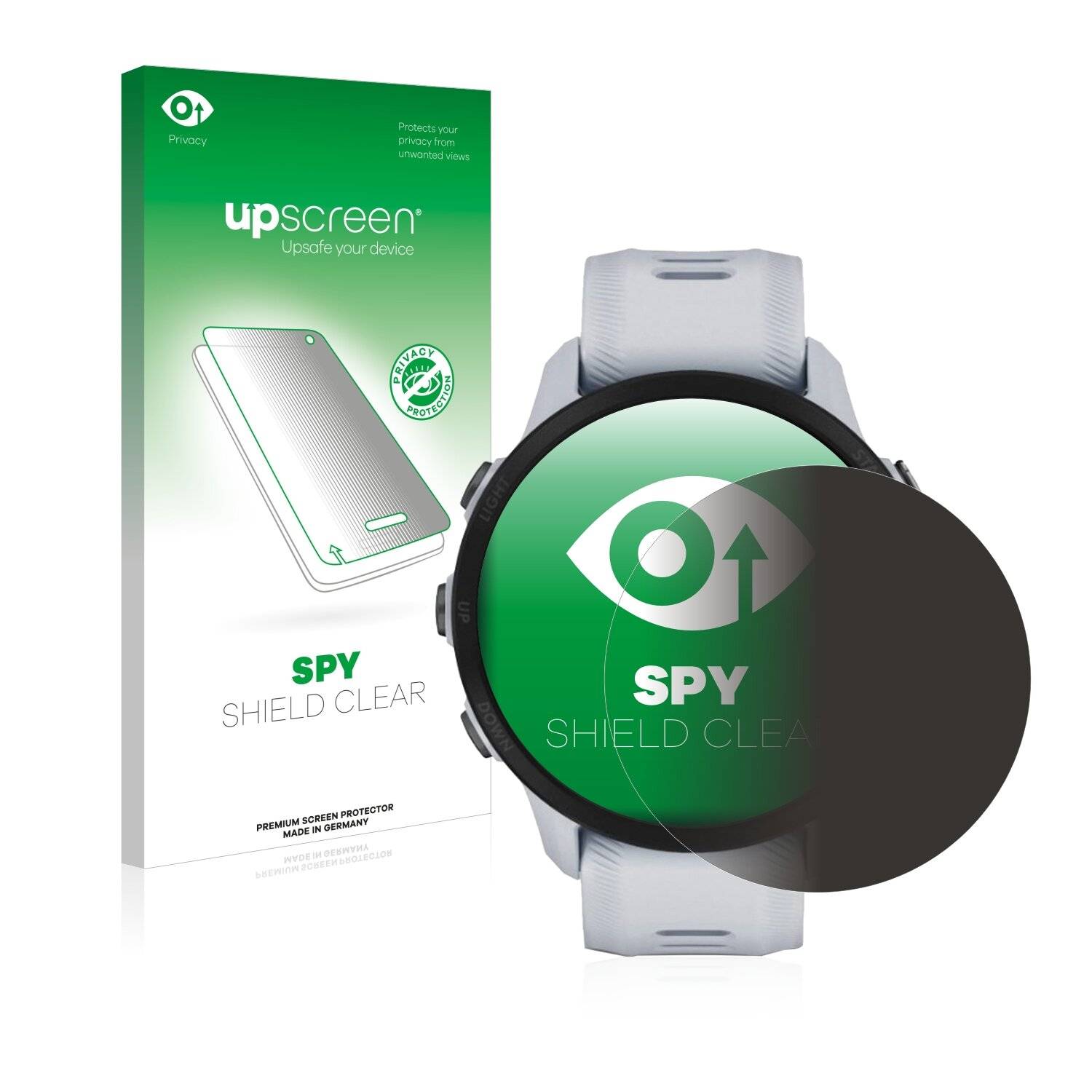 upscreen Blickschutzfolie für Garmin Forerunner 955 Solar / 955 Anti-Spy Privacy Blaulichtschutz Sichtschutzfolie