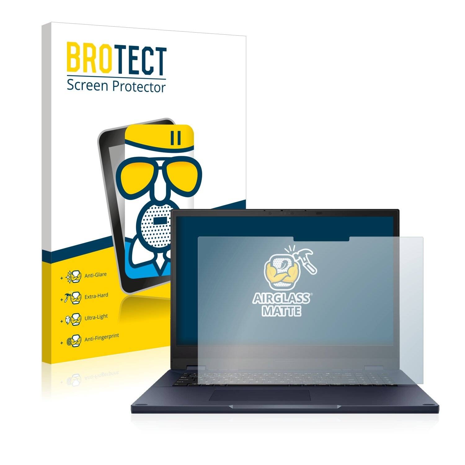 BROTECT AirGlass Matte Schutzglas Folie für Asus ExpertBook B6 Flip (12.