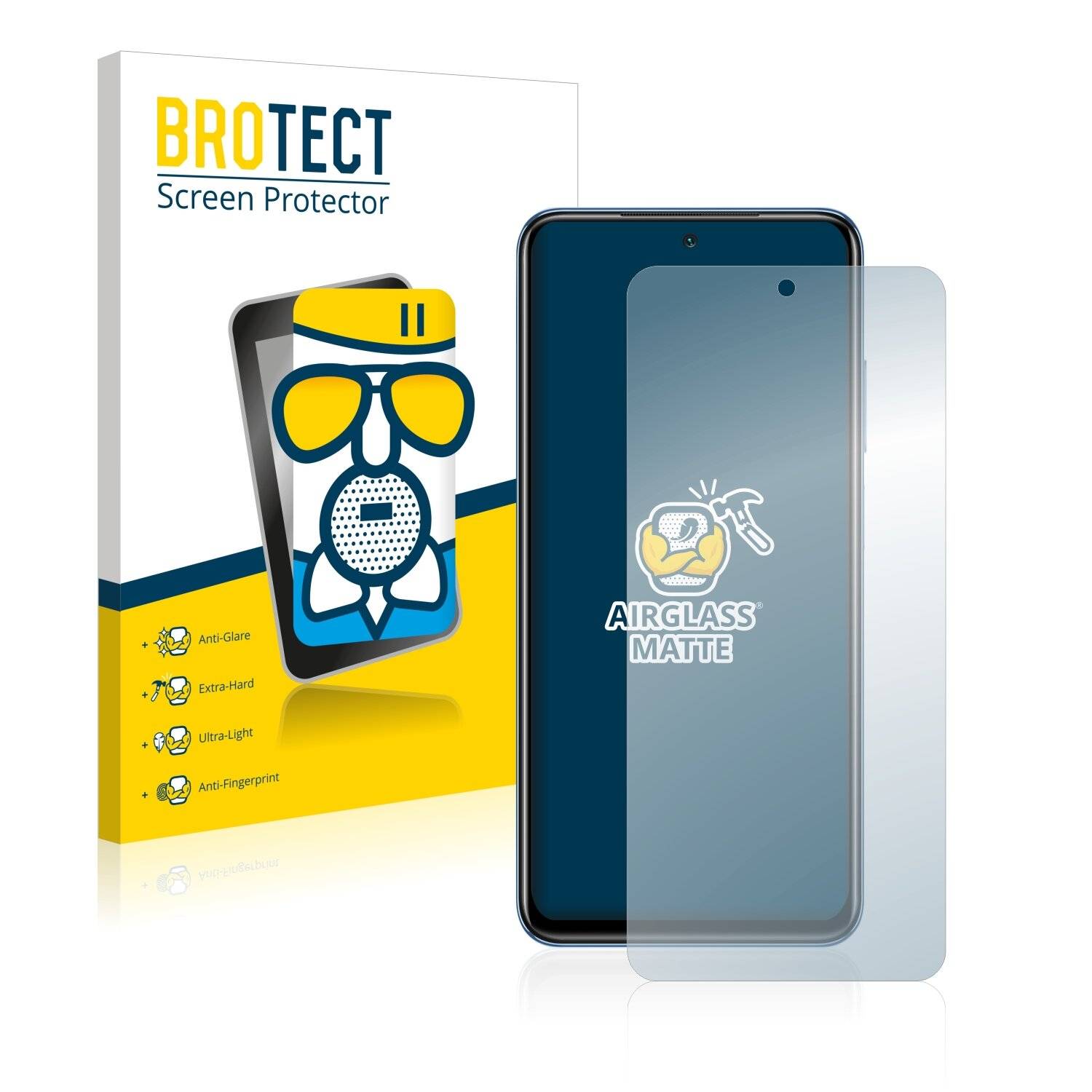 BROTECT AirGlass Flexible Schutz Glas Folie für Xiaomi Poco M5s Matt Entspiegelt