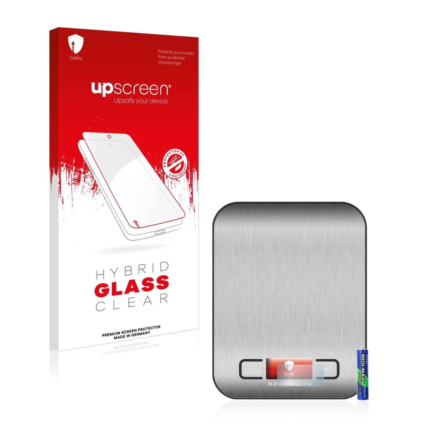 upscreen Hybrid Glass Clear Premium Schutzglas Folie für Eon Eono by Amazon Digitale