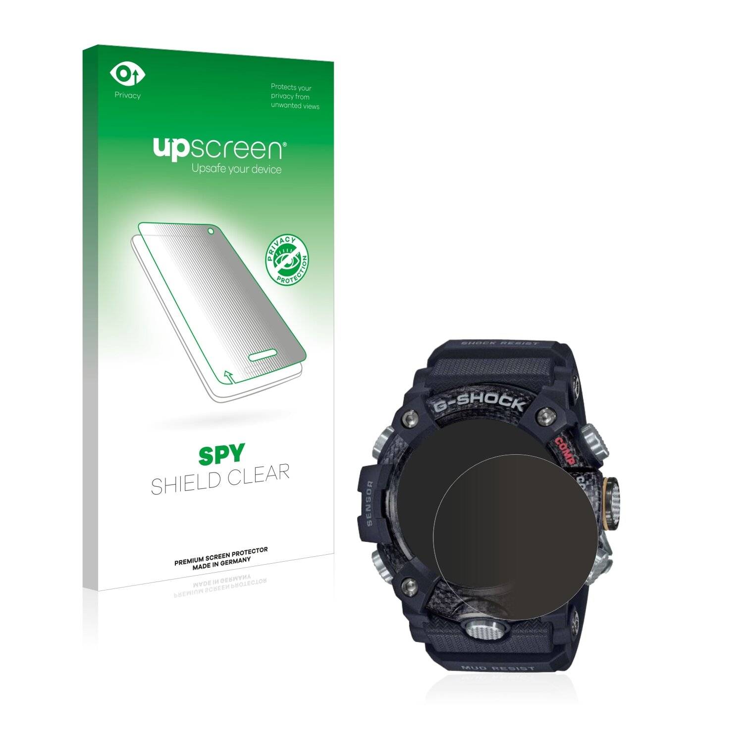 upscreen Spy Shield Clear Premium Blickschutzfolie für Casio G-Shock Mudmaster
