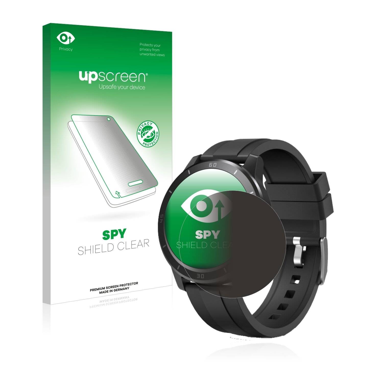 upscreen Spy Shield Clear Premium Blickschutzfolie für Hama Fit Watch