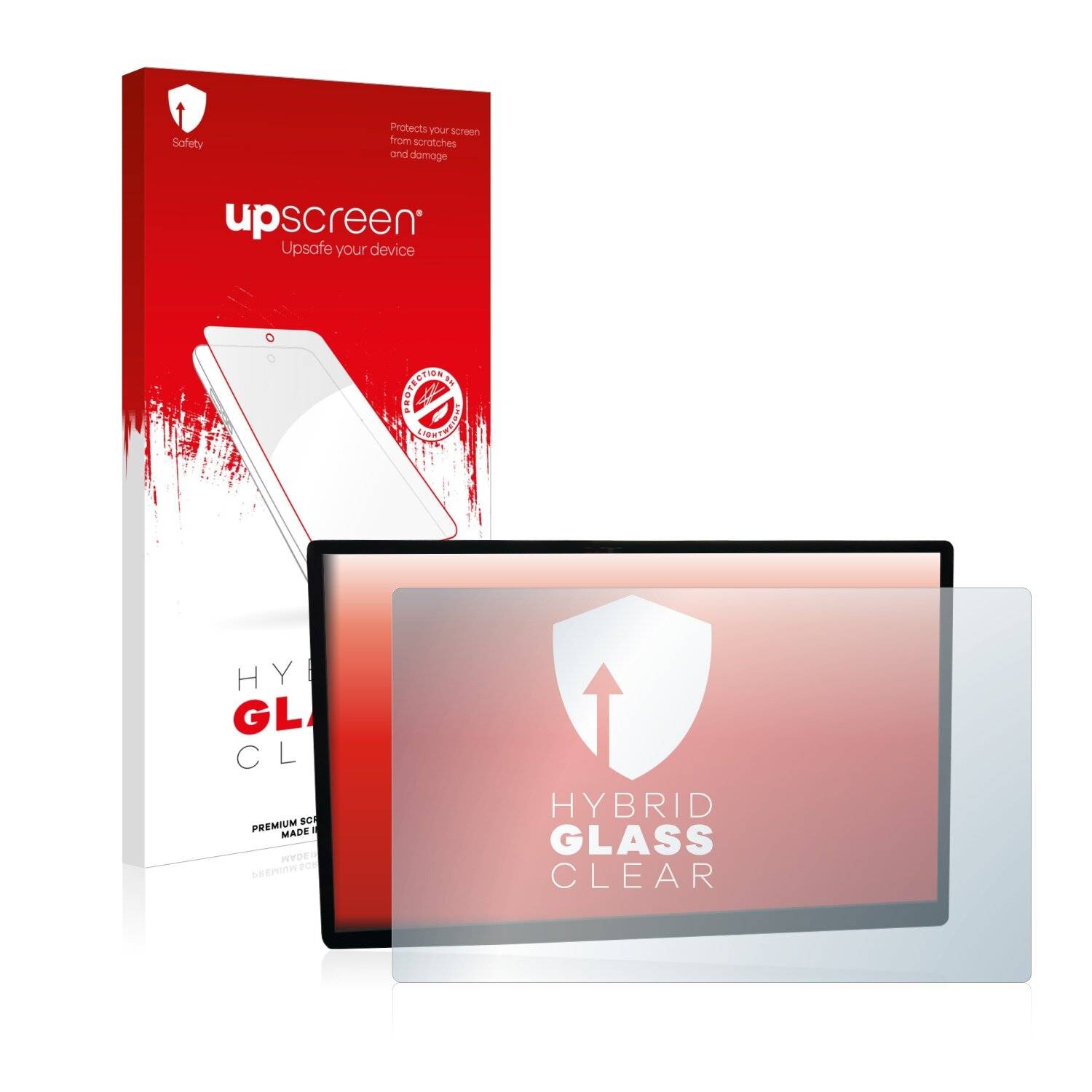 upscreen Hybrid Glass Clear Premium Schutzglas Folie für Tesla Model S Plaid 17