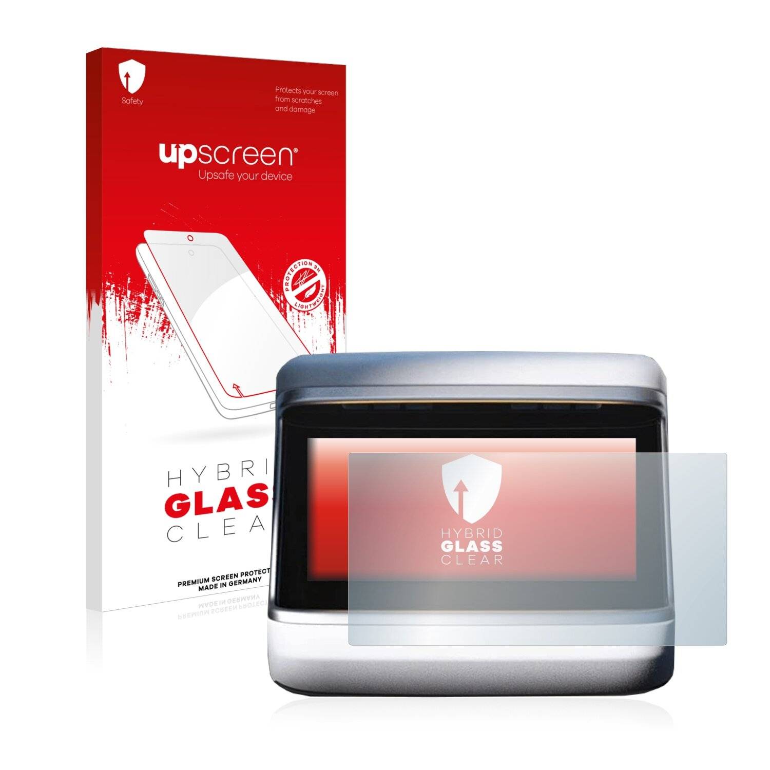 upscreen Hybrid Glass Clear Premium Schutzglas Folie für Tesla Model S Plaid 2023 (Hinteres