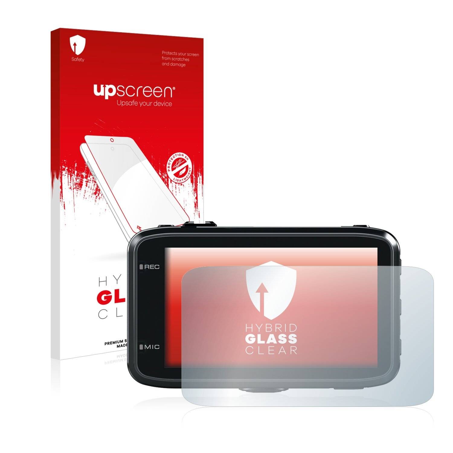 upscreen Hybrid Glass Clear Premium Schutzglas Folie für Kenwood