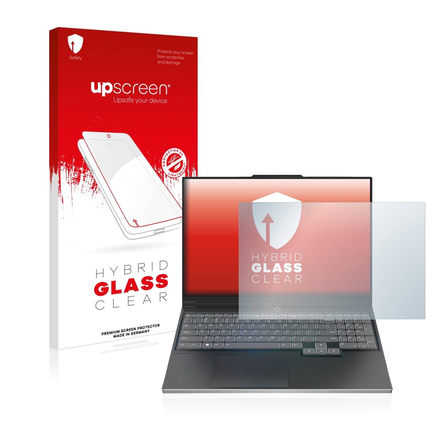 upscreen Hybrid Glass Clear Premium Schutzglas Folie für Lenovo Legion Slim 7