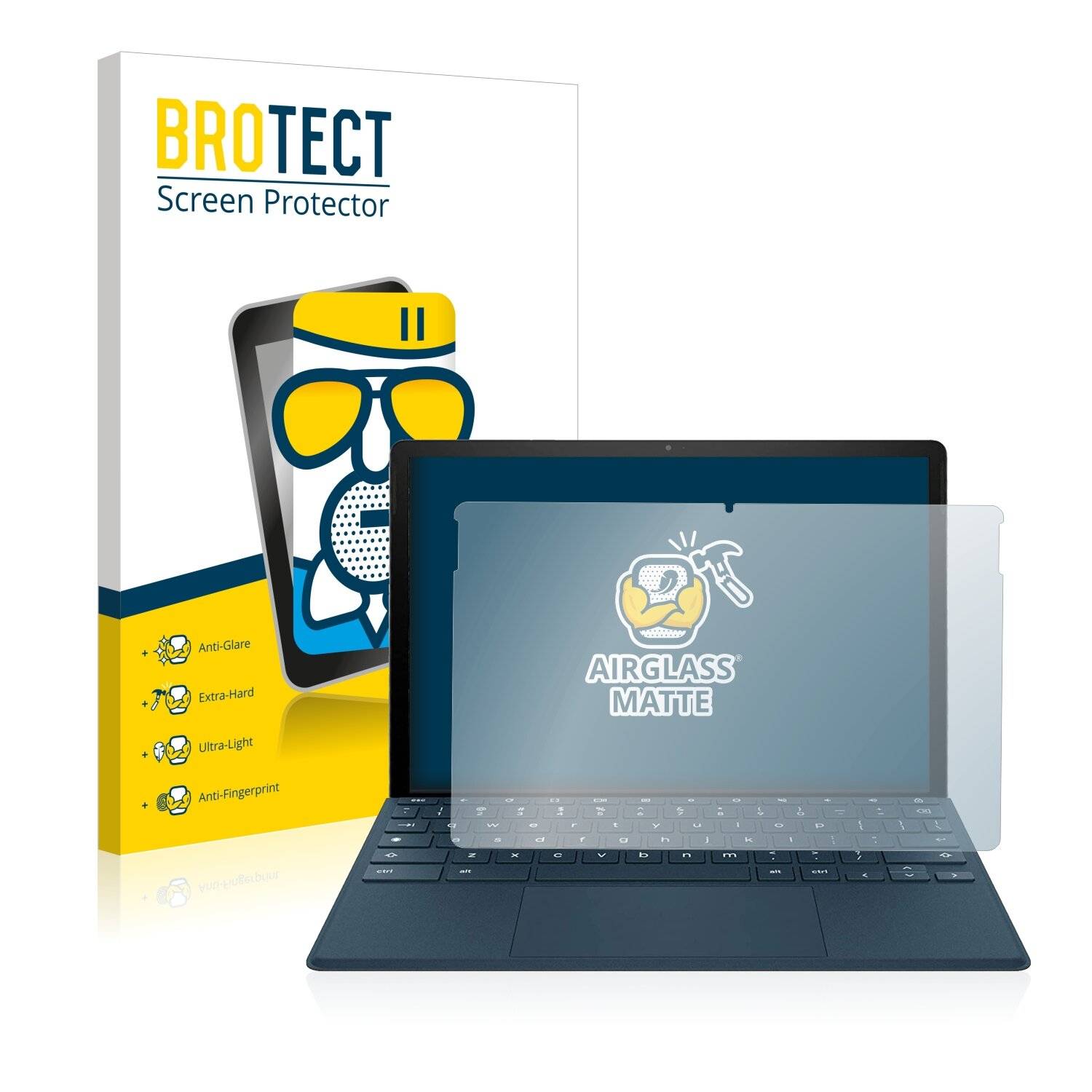 BROTECT AirGlass Matte Schutzglas Folie für HP Chromebook x2