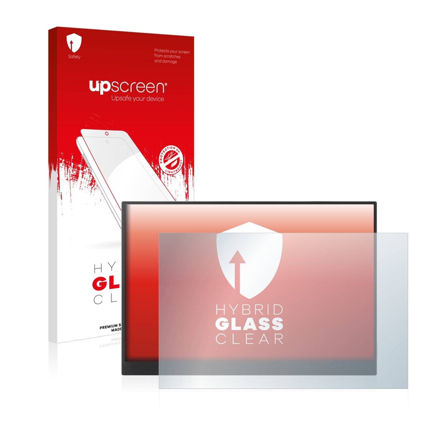 upscreen Hybrid Glass Clear Premium Schutzglas Folie für LG gram +view