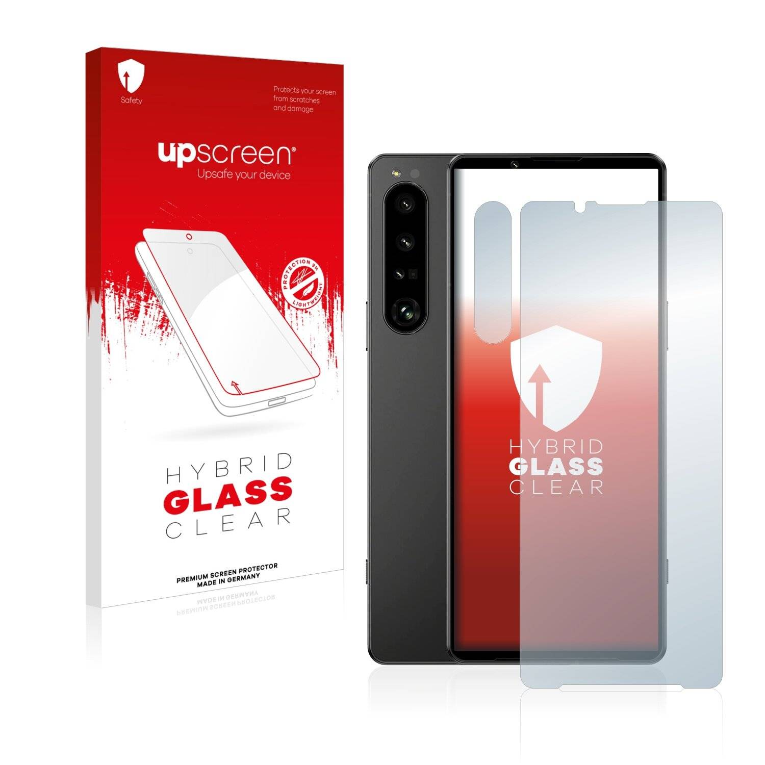 upscreen Flexible Schutz Glas Folie für Sony Xperia 1 IV (Display+Kamera) Schutzglas 9H Hybridglas Klar