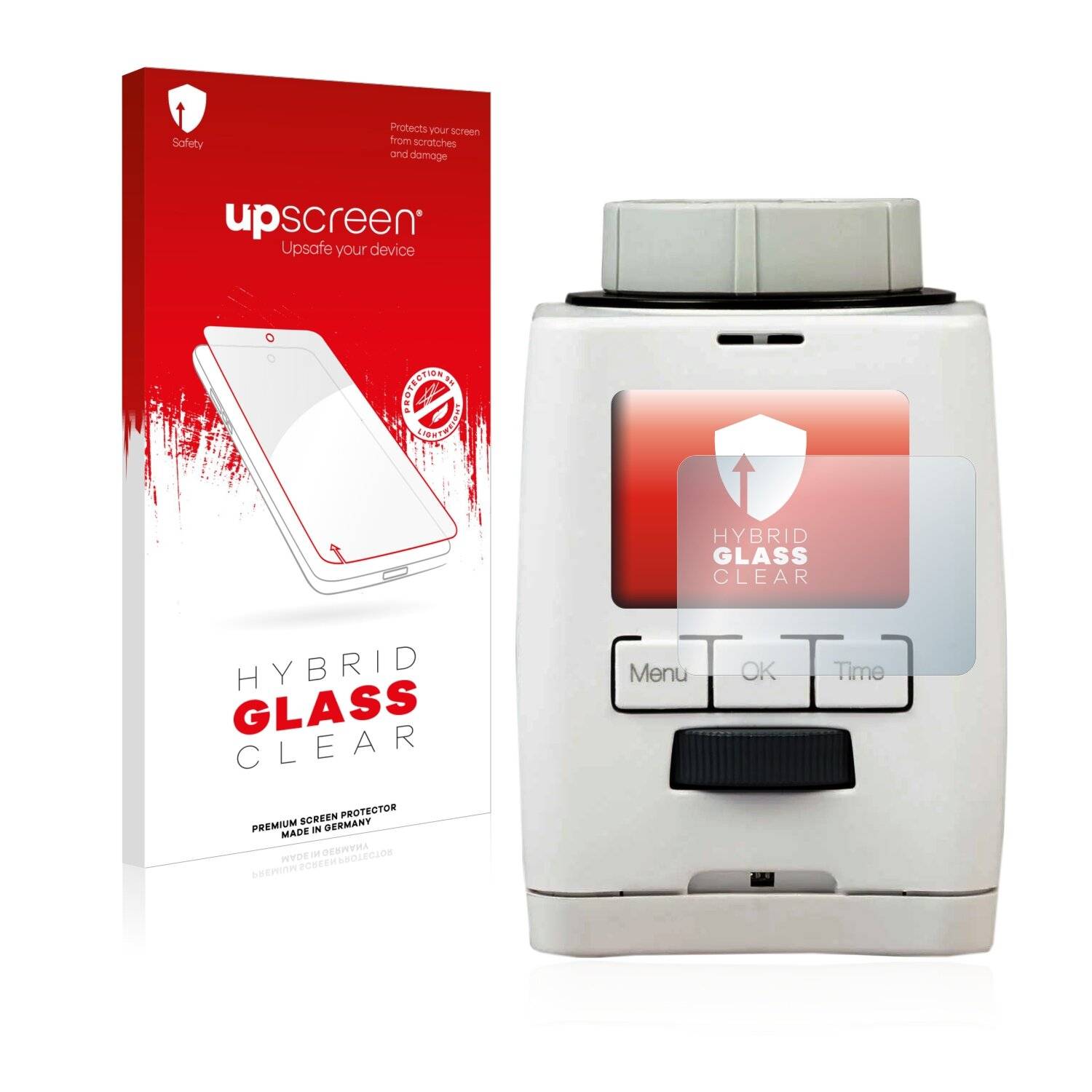 upscreen Hybrid Glass Clear Premium Schutzglas Folie für SilverCrest Programmierbares