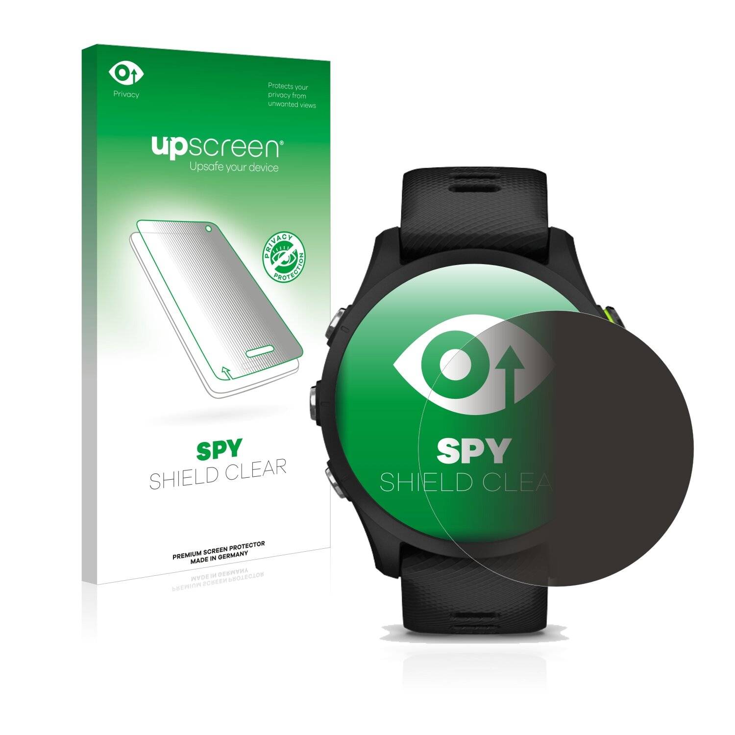 upscreen Spy Shield Clear Premium Blickschutzfolie für Garmin Forerunner