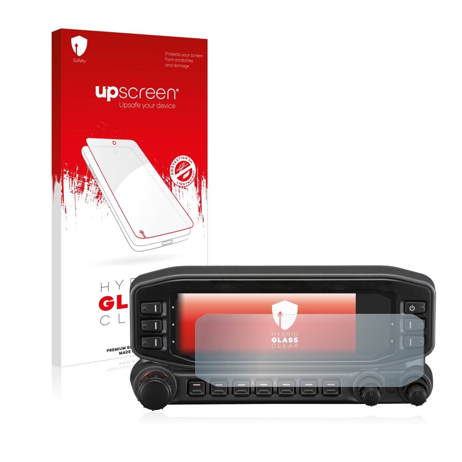 upscreen Hybrid Glass Clear Premium Schutzglas Folie für Kenwood