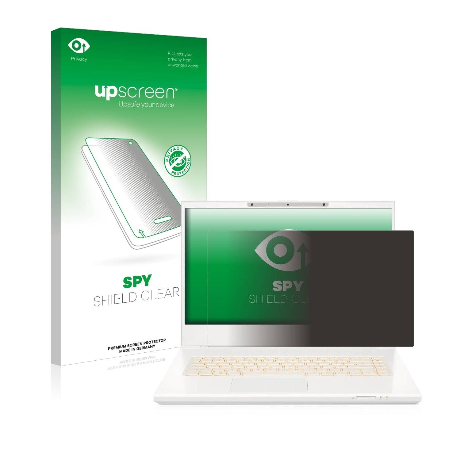 upscreen Spy Shield Clear Premium Blickschutzfolie für Acer ConceptD 7 SpatialLabs